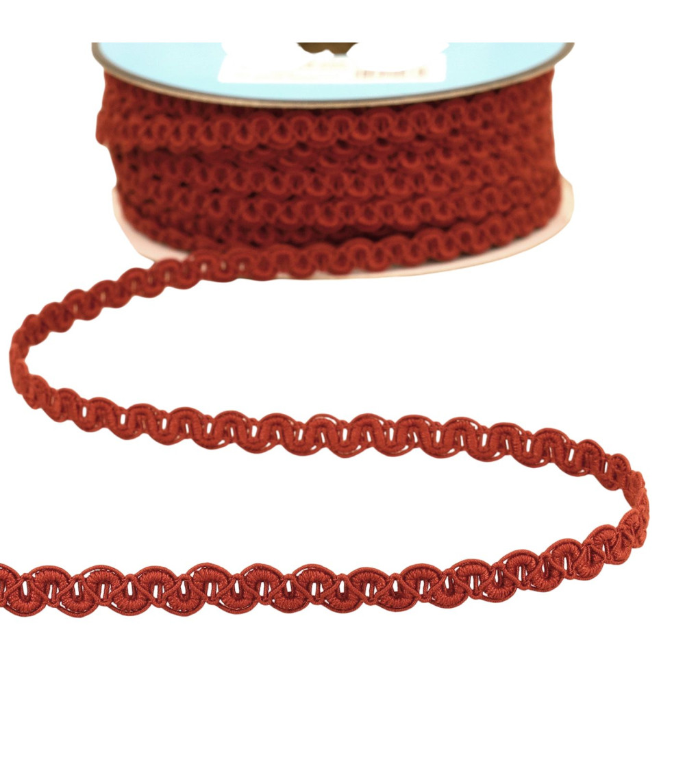 Bobina da 25 m treccia opaca ondulata da 9 mm ruggine