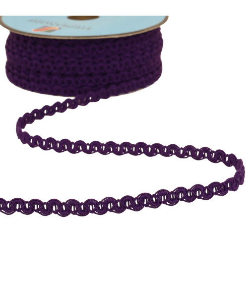 Bobina da 25 m di treccia ondulata opaca da 9 mm viola
