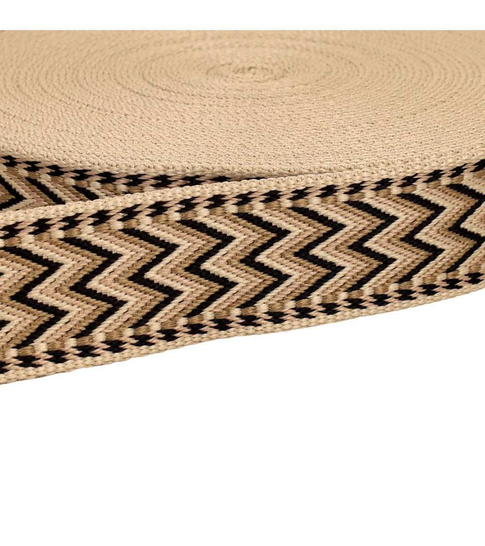 Correa en espiga 38mm beige por metro