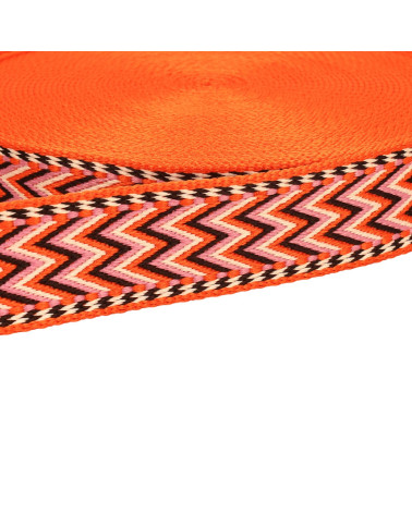 Correa en espiga 38mm naranja por metro