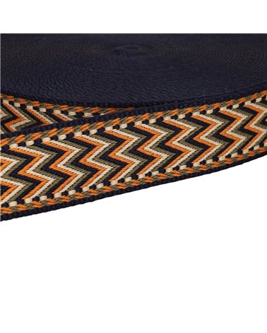 Sangle chevrons 38mm saumon au mètre