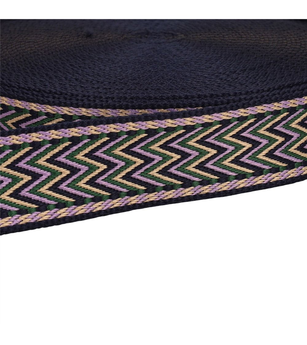 Sangle chevrons 38mm parme au mètre