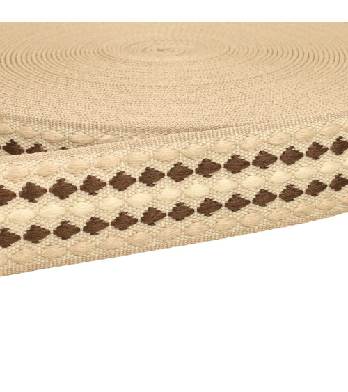 Mehrfarbiges Diamantarmband, 38 mm, Beige pro Meter