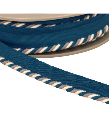 Überhang-/Paspelschnur 4 mm (Fuß 10 mm), 4 mm Entenblau, Meterware