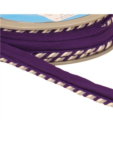 Dépassant/passepoil cordon 4mm (pied 10mm) 4mm mauve au mètre