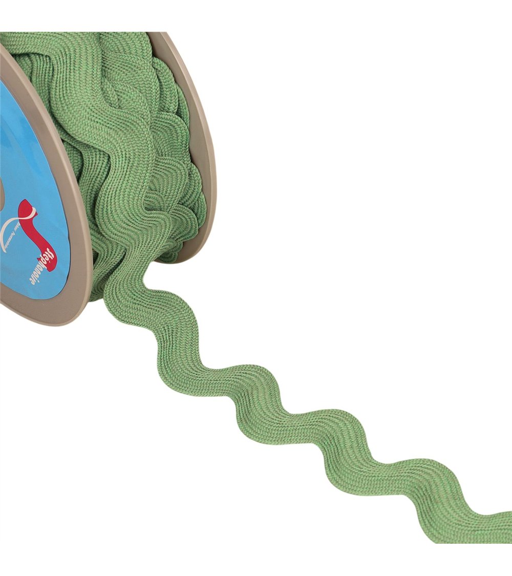 Serpentine géante chinée 33mm vert kaki clair au mètre