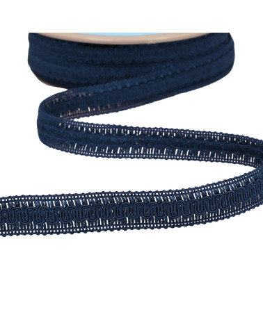Trenza ondulada azul marino de 17 mm por metro