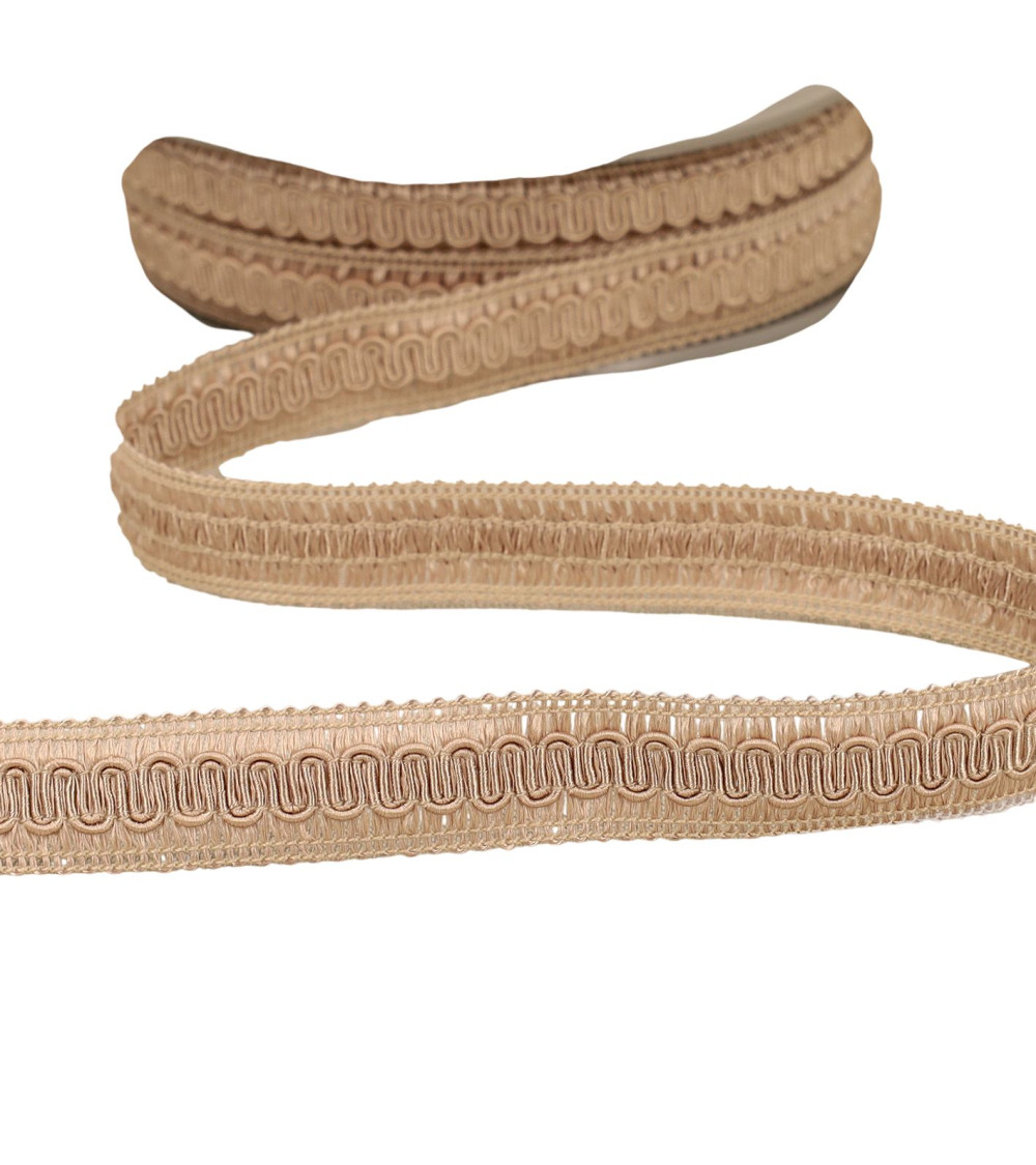 Wellengeflecht 17 mm beige pro Meter