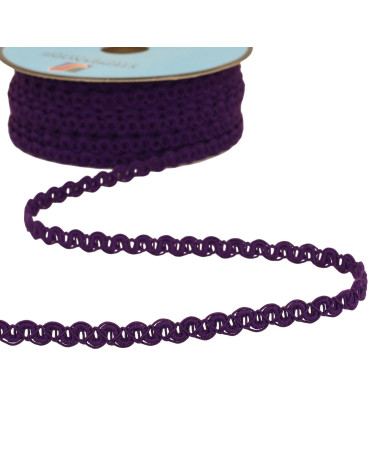 Trenza ondulada mate 9mm violeta por metro