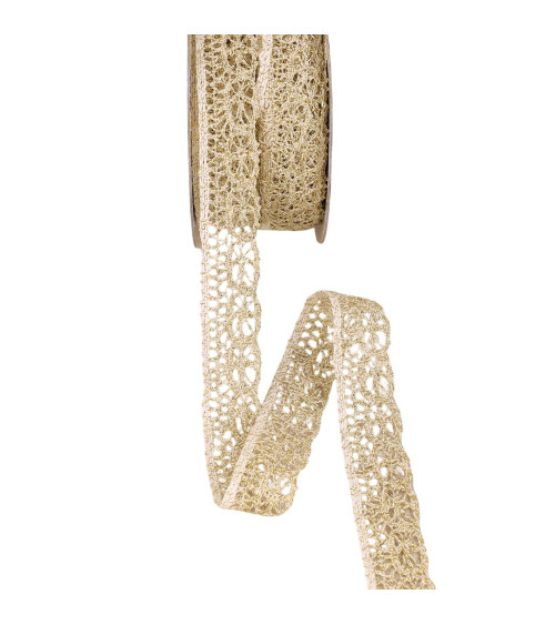 Metallische Spitze, 23 mm, Gold pro Meter