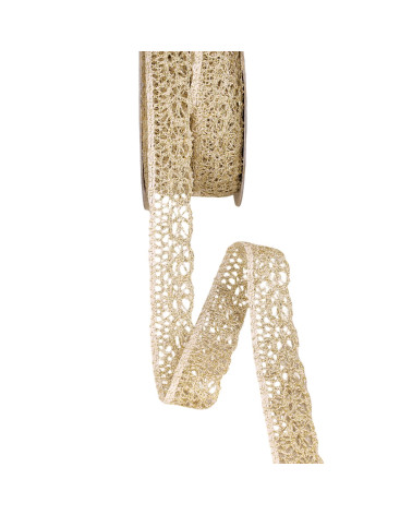 Metallische Spitze, 23 mm, Gold pro Meter