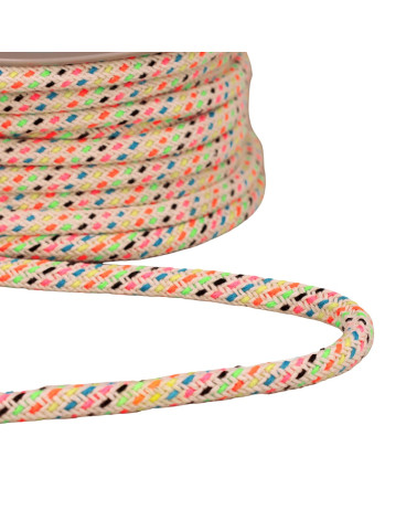 25-m-Spule mit mehrfarbiger Kordel, 5 mm, beige