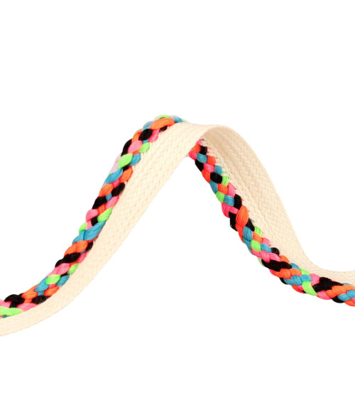 Carrete de 20m saliente multicolor 13mm beige