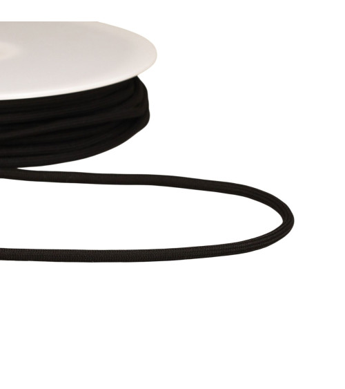 Bobina de 30m de cordón trenzado negro de 4,5mm