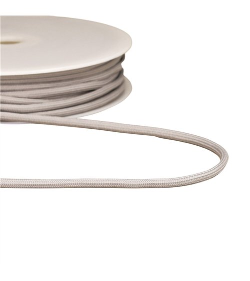 Bobine 30m cordon tressé 4,5mm grisclair