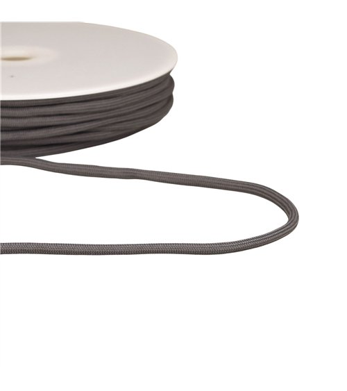 Bobine 30m cordon tressé 4,5mm gris