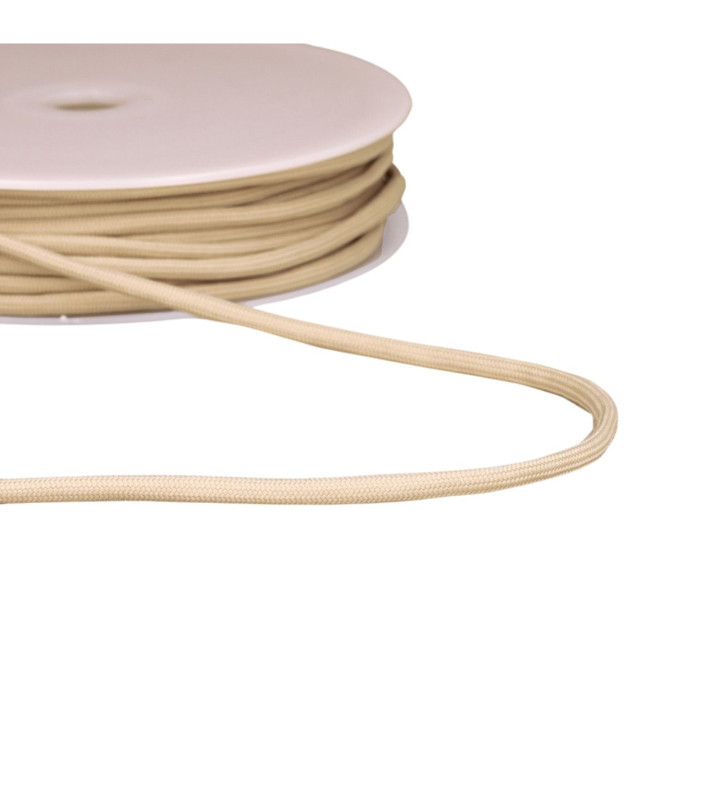 Bobina de 30m de cordón trenzado 4,5mm beige