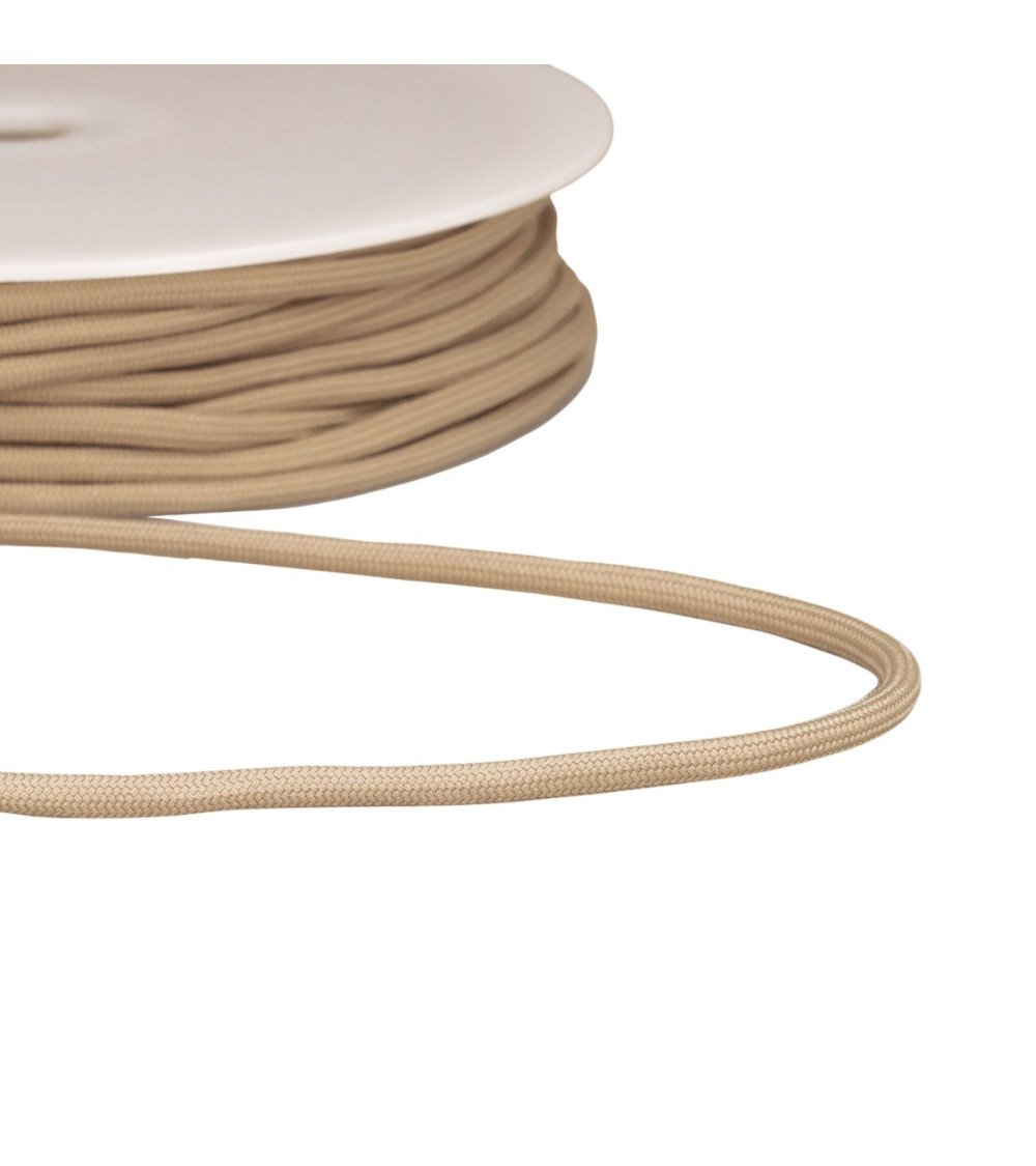 Bobina de 30m de cordón trenzado 4,5mm beige