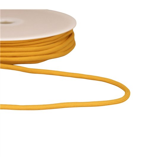Bobine 30m cordon tressé 4,5mm moutarde