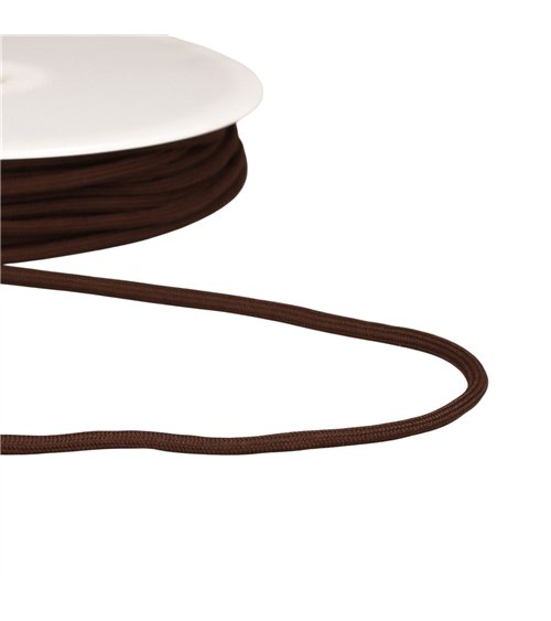 Bobine 30m cordon tressé 4,5mm marron