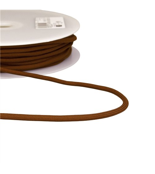 Bobine 30m cordon tressé 4,5mm marron