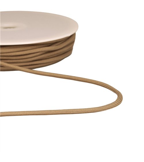 Bobine 30m cordon tressé 4,5mm marron