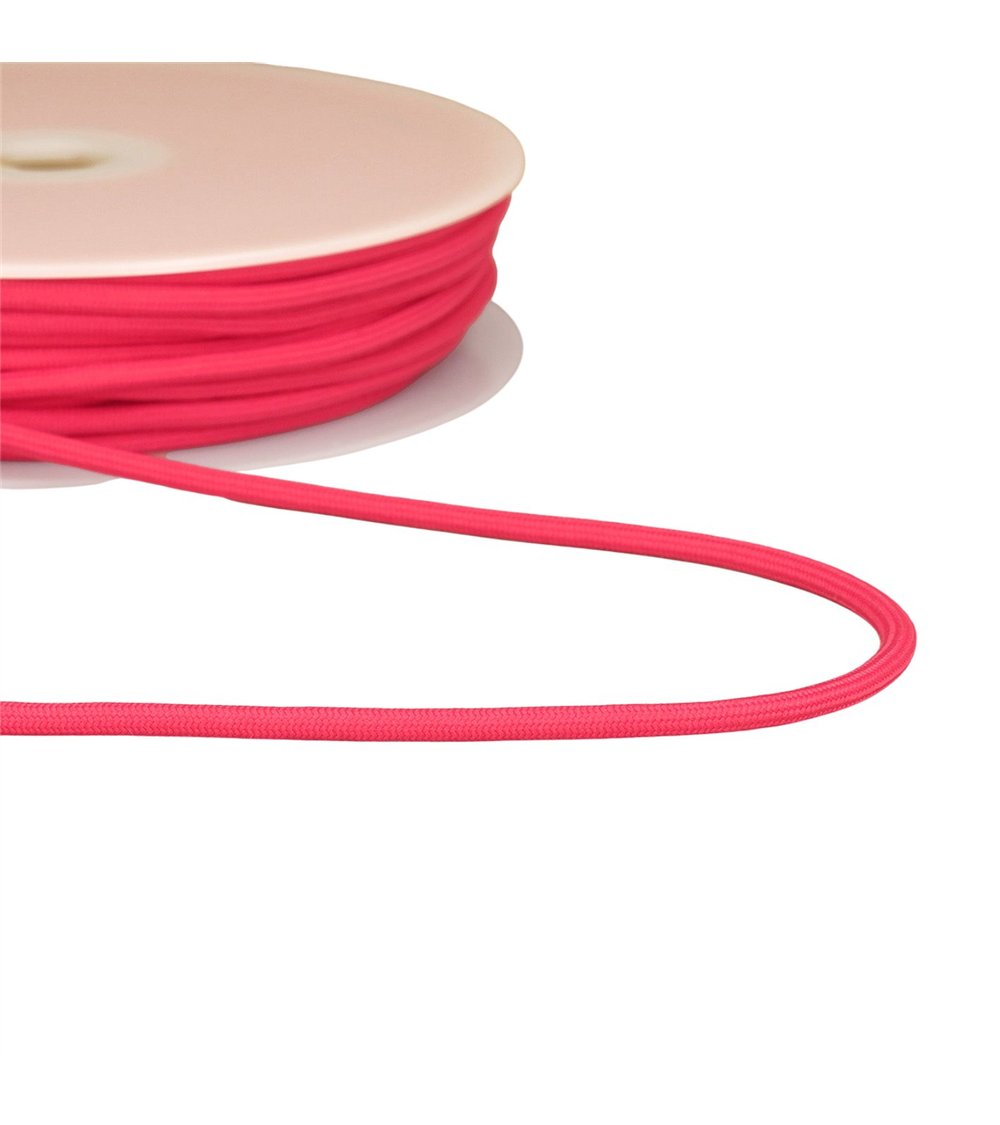 Bobine 30m cordon tressé 4,5mm rose