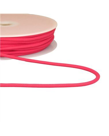 Bobine 30m cordon tressé 4,5mm rose