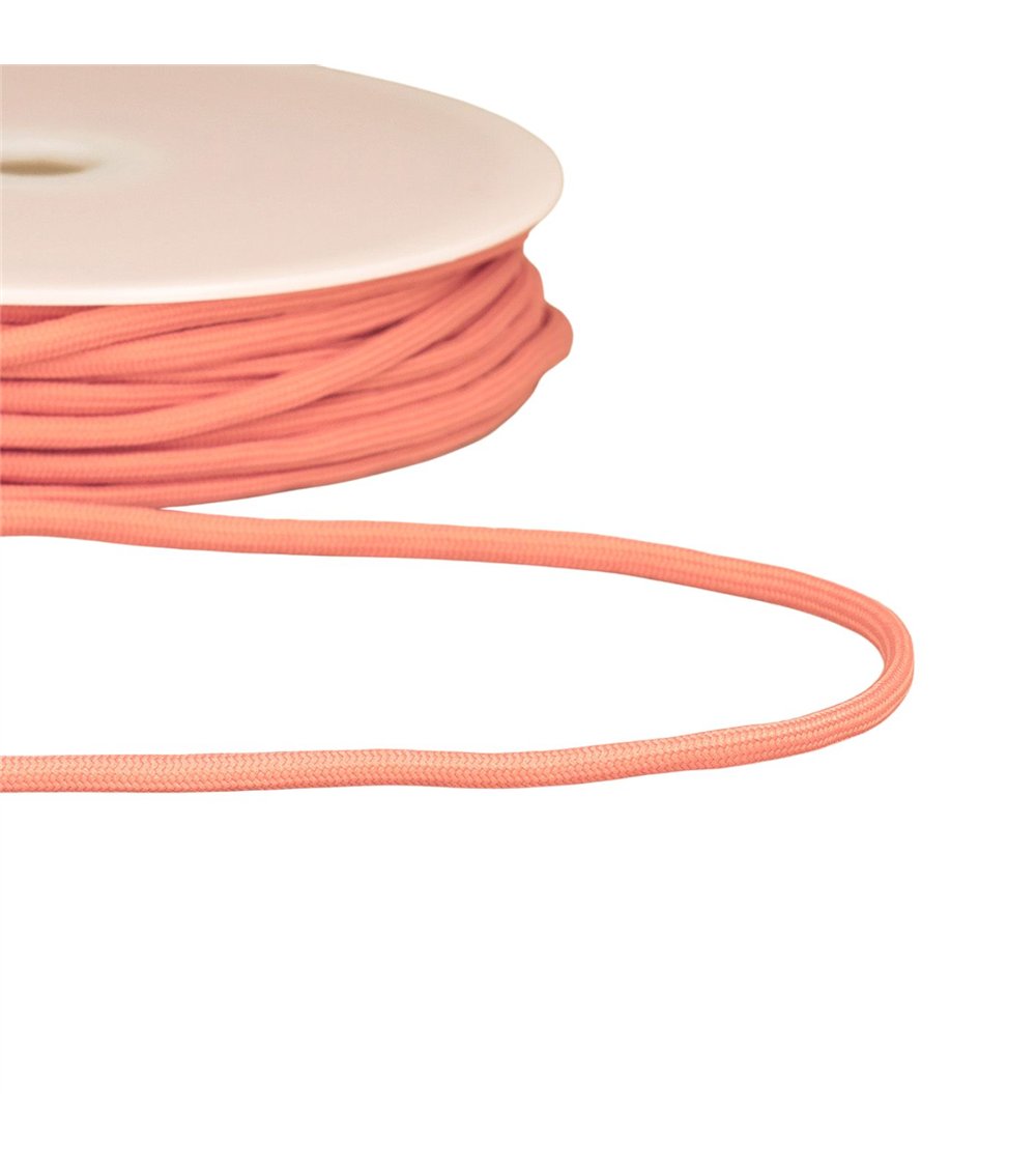Bobine 30m cordon tressé 4,5mm vieuxrose
