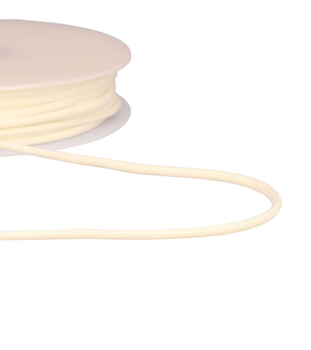 30m spool of braided cord 4.5mm ecru/white