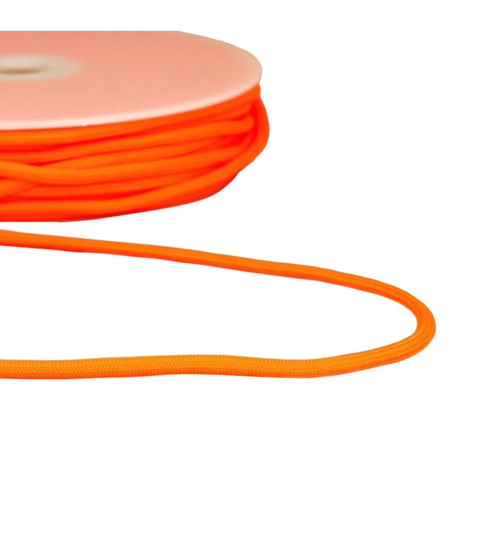 Bobina de 30m de cordón trenzado 4,5mm naranja fluo