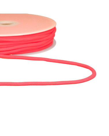 Bobina de 30m de cordón trenzado 4,5mm rosa fluo