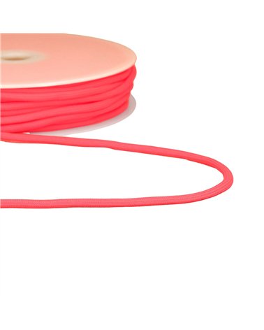 Bobine 30m cordon tressé 4,5mm rosefluo