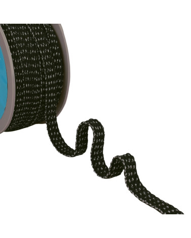 Bobina da 25 m di treccia bicolore da 13 mm nera