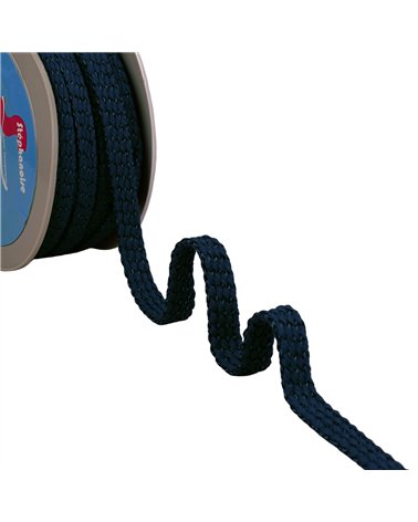 Bobine 25m tresse bicolore 13mm bleu
