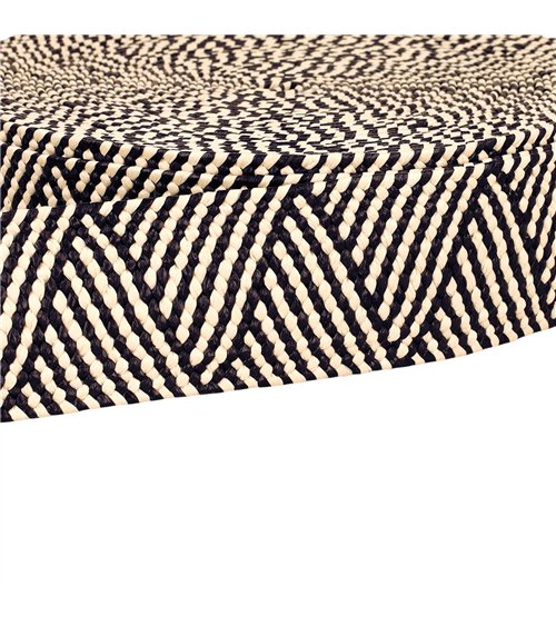 Bobine 15m sangle aspect naturel bicolore extensible 50mm noir