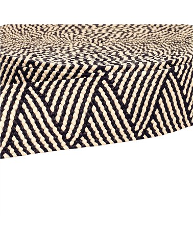 Bobine 15m sangle aspect naturel bicolore extensible 50mm noir