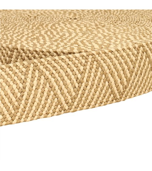 Bobine 15m sangle aspect naturel bicolore extensible 50mm ecru