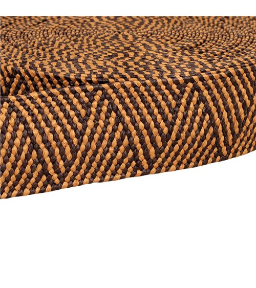 Bobine 15m sangle aspect naturel bicolore extensible 50mm marron