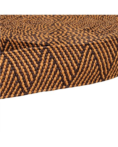 Bobine 15m sangle aspect naturel bicolore extensible 50mm marron