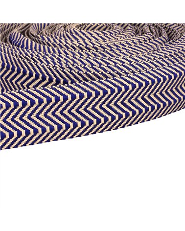 Bobine 15m sangle double chevrons 38mm bleu
