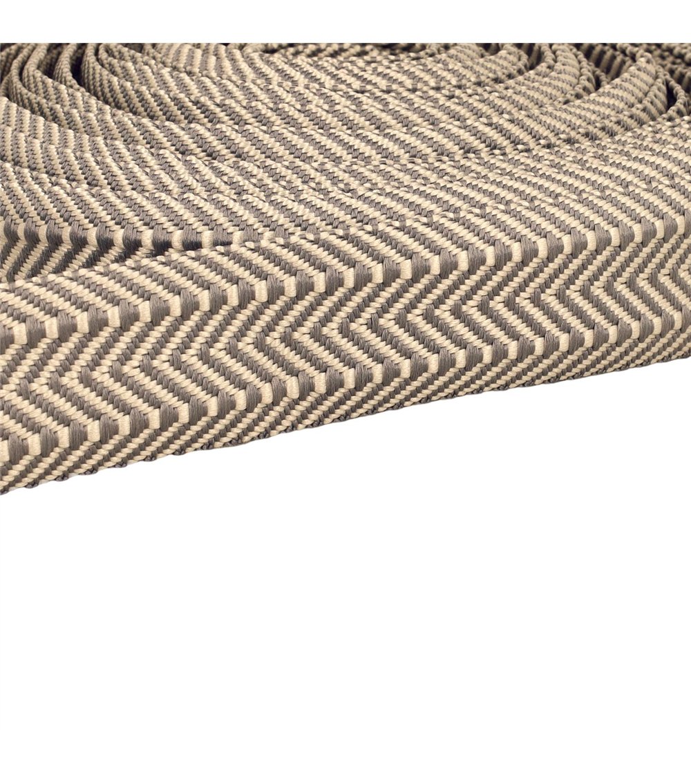 Bobine 15m sangle double chevrons 38mm gris