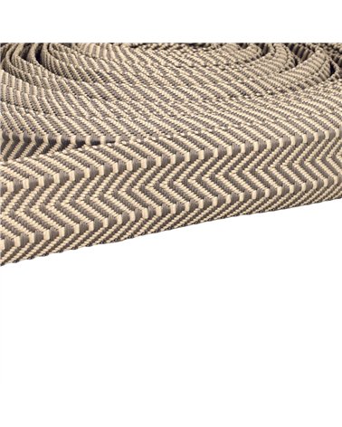 Bobine 15m sangle double chevrons 38mm gris