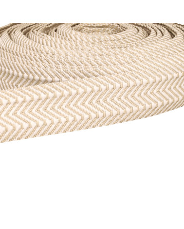 15m reel double herringbone webbing 38mm ecru