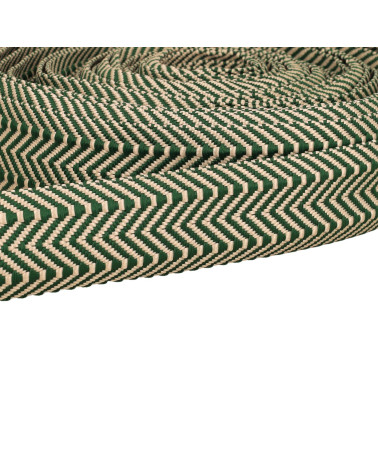 15m reel double herringbone webbing 38mm green