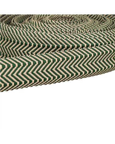 Bobine 15m sangle double chevrons 38mm vert