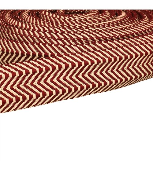 Bobine 15m sangle double chevrons 38mm rouge