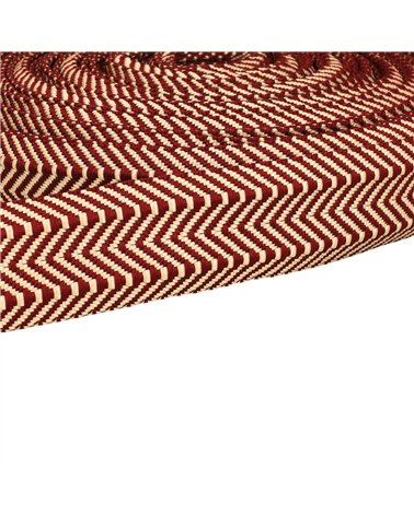 Bobine 15m sangle double chevrons 38mm rouge