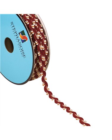 Bobine 25m serpentine festonnée 10mm rouge