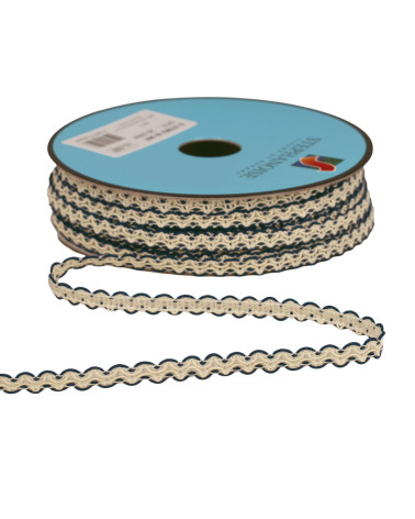 25m reel scalloped croquet braid 7mm blue